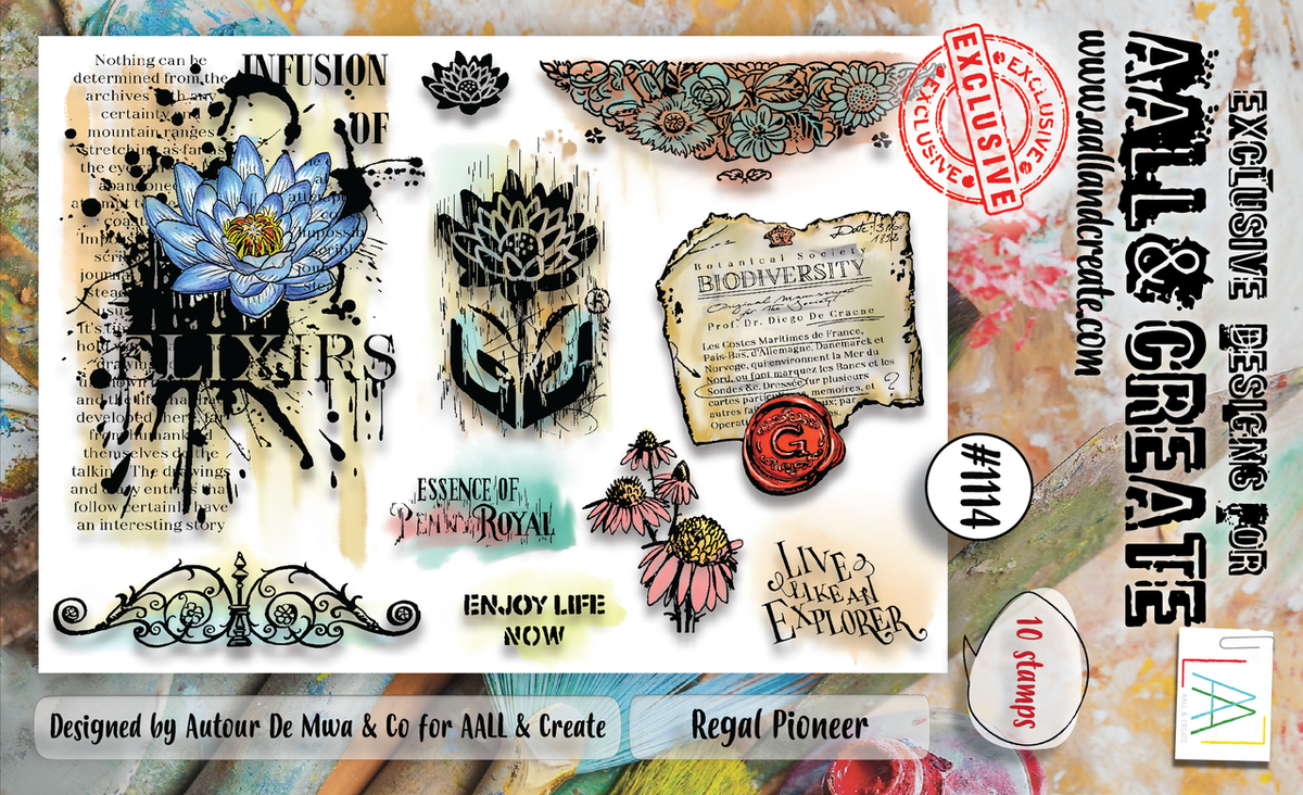 AALL and Create #1114 - Lot de tampons A6 - Regal Pioneer