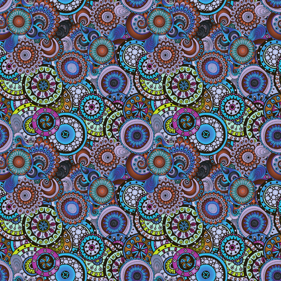 Craft HTV Peacock Tail Paisley Pattern