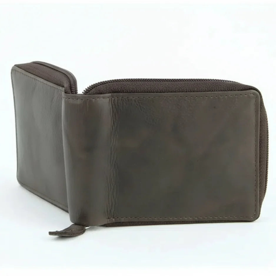 Portefeuille zippé pour homme