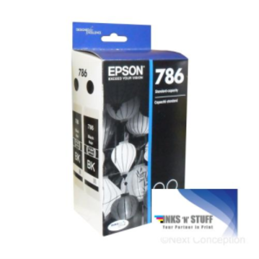 Cartouches d'encre noire d'origine double pack Epson 786 T786120D2