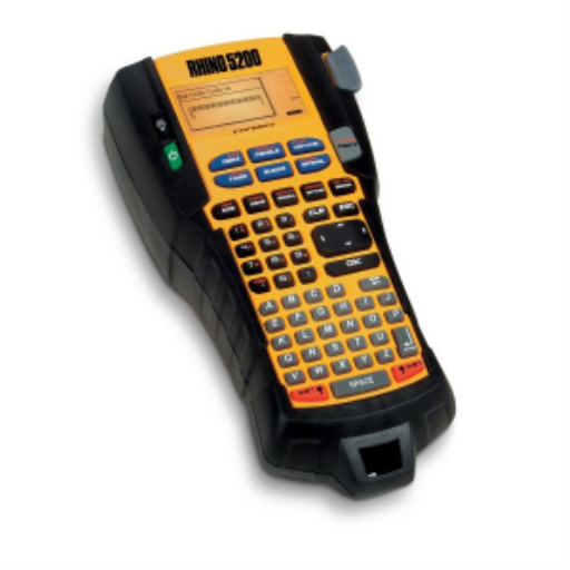 Étiqueteuse industrielle DYMO, étiqueteuse Rhino 5200, touches de raccourci permettant de gagner du temps, impression rapide, étiqueteuse durable pour les chantiers et les travaux d'étiquetage intensifs