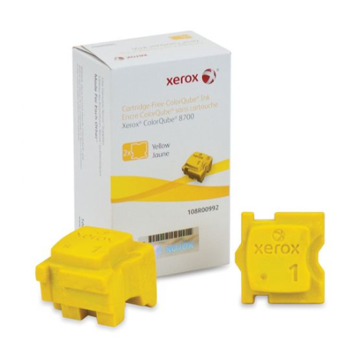 108R00992 Encre jaune Xerox Colorqube, Colorqube 8700 (2 bâtonnets), Amérique du Nord