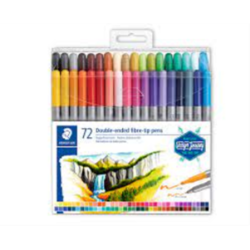Feutres pinceaux double-pointe aquarellables STAEDTLER, paquet de 72