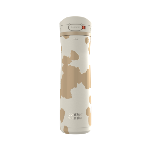 Bouteille d'eau isotherme en acier inoxydable Contigo x Ally Love Jackson Chill 2.0 avec couvercle AUTOPOP, 709 ml, couleur Lait d'avoine