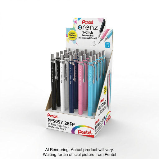Pentel Orenz Retractable Mechanical Pencil (0.5mm/0.7mm), Assorted Open Stock Display, 24PCS
