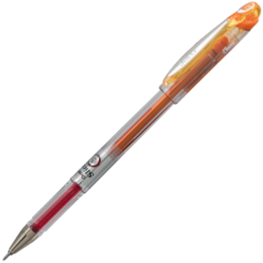 Pentel Arts Slicci (0,25 mm) Stylo Gel Pointe Extra Fine - Encre Orange