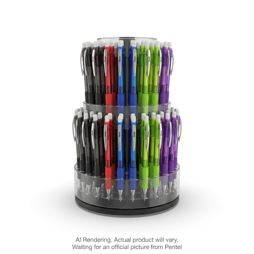 Crayon mécanique rétractable Twist Erase GT (0,5/0,7 mm), présentoir assorti, 108 pièces