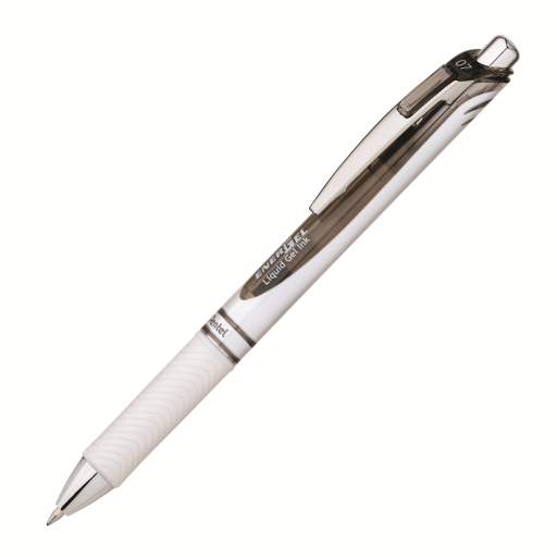 EnerGel Pearl Liquid Gel Pen, (0.7mm) Metal Tip, Black Ink