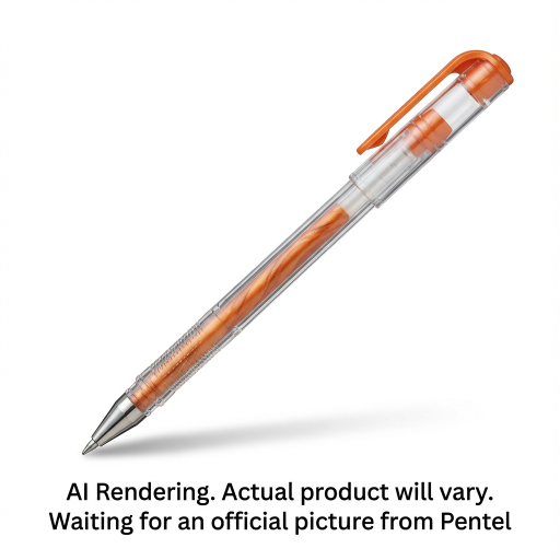 Stylo-roller gel double encre (1,0 mm), encre orange + jaune métallique