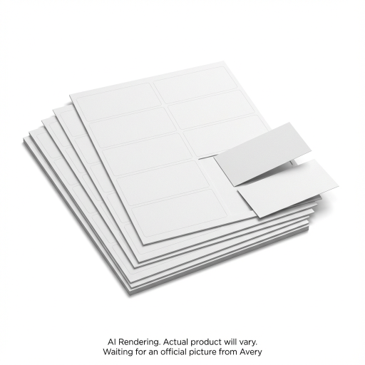 41871 Avery CLEAN EDGE CARTES DE VISITE, 5 FEUILLES, 50 CARTES