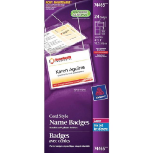 74465 KIT D'IDENTIFICATION, STYLE CORDON, 10,2 X 7,6 CM, 24/BOÎTE