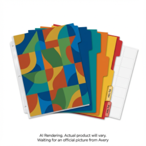 Avery Laser/Inkjet Big TabTM Reversible Dividers 5 Tab, 1 Set, Instinct Pattern
