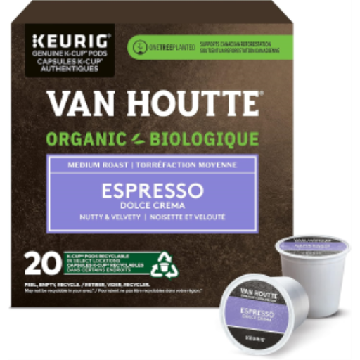 Van Houtte? Café à dosette individuelle – Vhou Kc Fto Dolce Crema Med 20u Sl