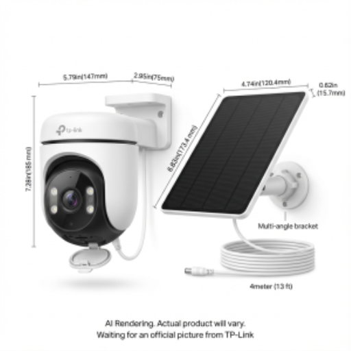 Kit de caméra de sécurité solaire panoramique/inclinable