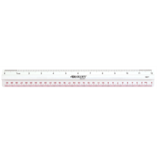 30cm/12" Finger Grip Ruler /
30cm/12 po avec barre de prise