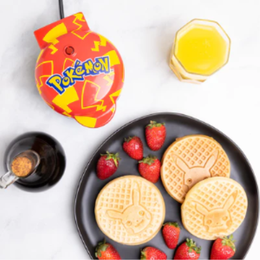 Mini Gaufrier 4 Pouces Pok?mon Pikachu – Gaufrier Antiadhésif Compact pour des Attaques Rapides
