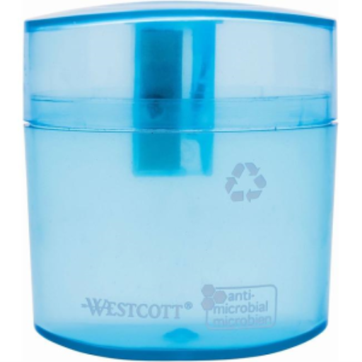 KleenEarth® Student Transparent Recycled Single-Hole Pencil Sharpener with Antimicrobial Protection - 4 colours Taille-crayon antimicrobien transparent simple recyclé KleenEarth® pour écolier – 4 couleurs