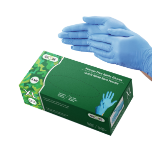 Nitrile Gloves Powder Free 3mil Sky Blue - X-Large (box of 100)