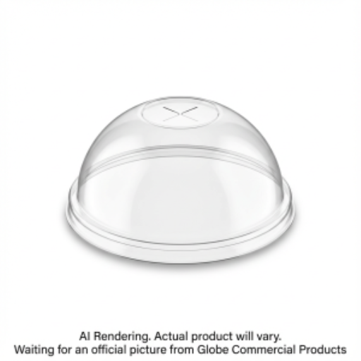 Clear PET Dome Lids with Hole for Clear PET Cold Cups 12oz-20oz, Sleeve of 50