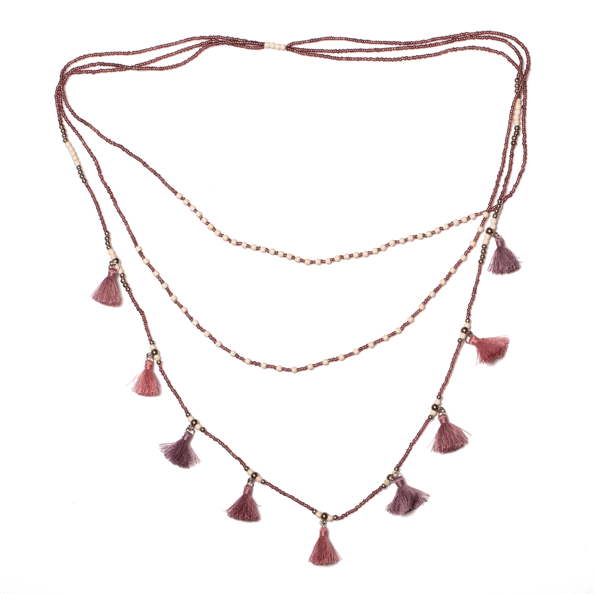 Collier à pampilles triple rang