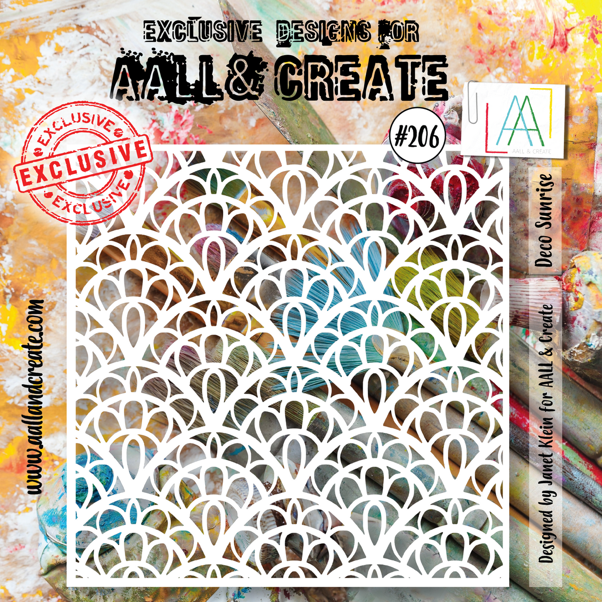 Pochoir AALL and Create 15x15 cm - 206 - Deco Sunrise