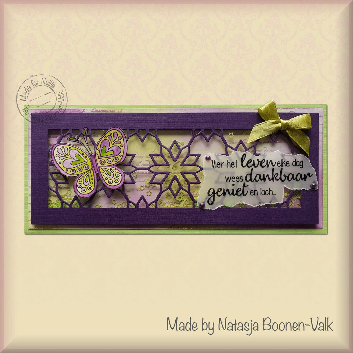 Nellie's Choice Tampon Transparent Mandalas Papillon Paisley