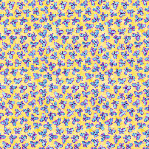 Whimsy Daisical II - Butterflies - Yellow