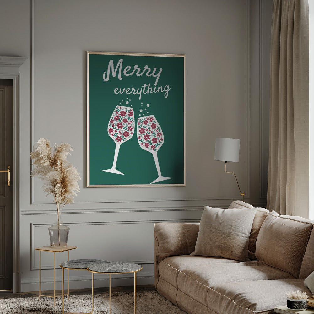 Wall art Merry Everything Canvas Print