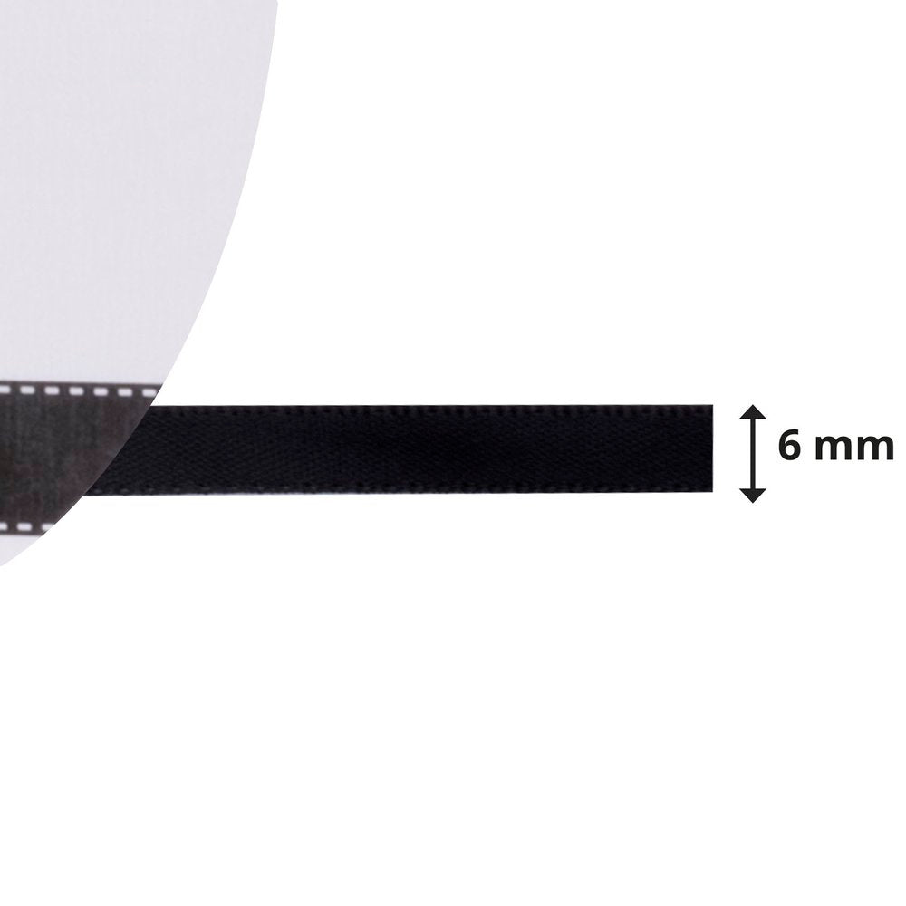 Ruban en satin Vaessen Creative 6mmx10m Noir
