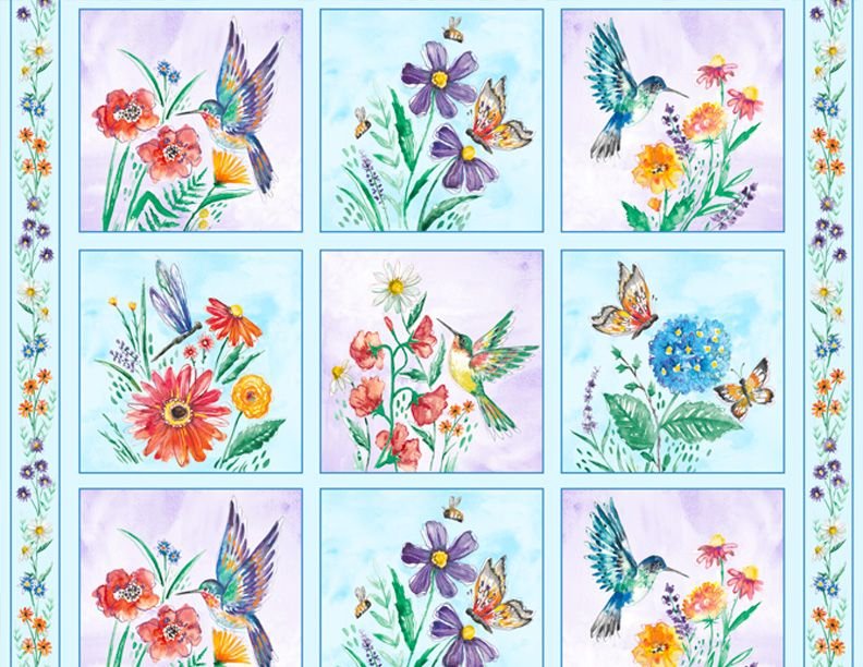 Fanciful Flight par Wilmington Prints - Panneau Artisanat Multi