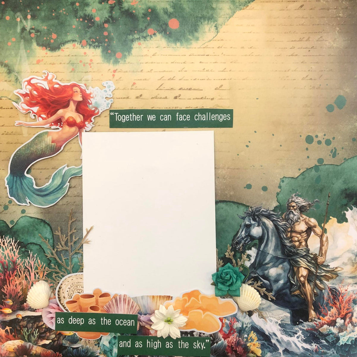 Collection de scrapbooking 3Quarter Designs Le Royaume de Poséidon 30x30 cm