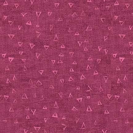 Stof - Basically - 4512-846 - Fuchsia Floating Triangles