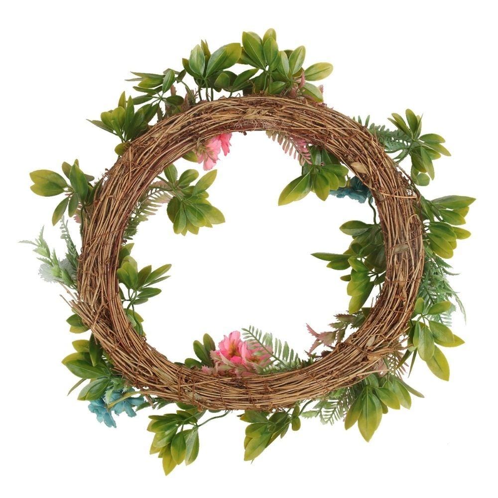 Couronne florale artificielle pastel 48 cm