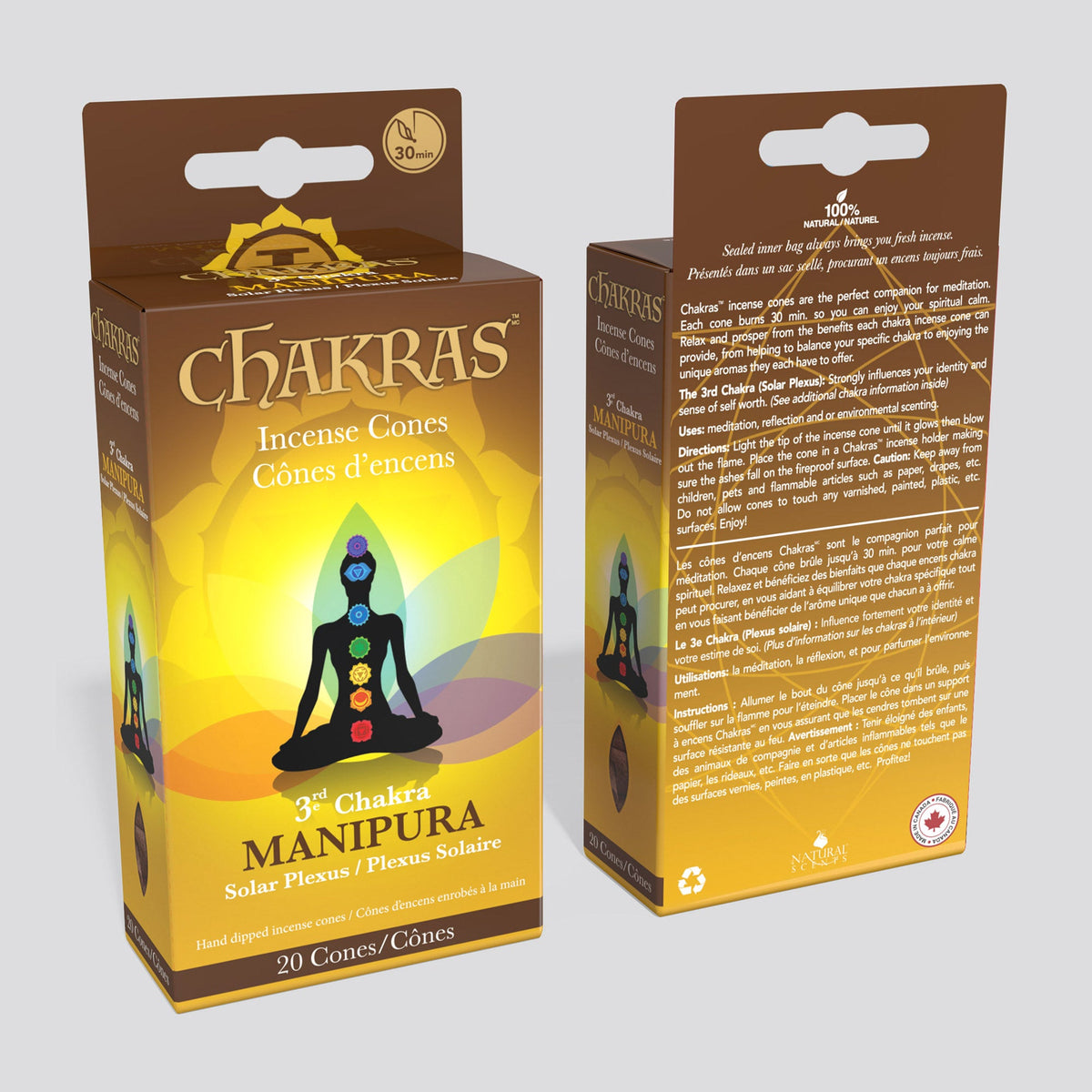 Encens Chakras® #03 Cônes Manipura