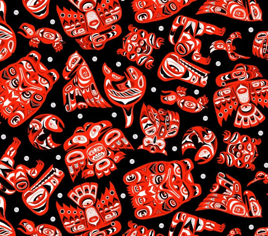 Elizabeth's Studio - Esprit amérindien - Noir/Rouge multi - 585-noirrouge