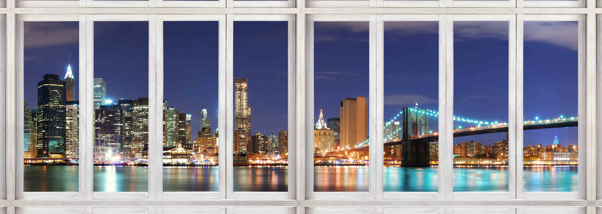 Wall Art -NYC Through the Window- Canvas Printed