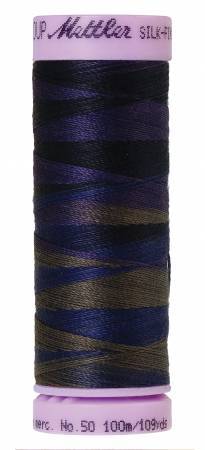 Fil de coton Mettler Silk-Finish 50 pièce varié, 100 m, Deep Night