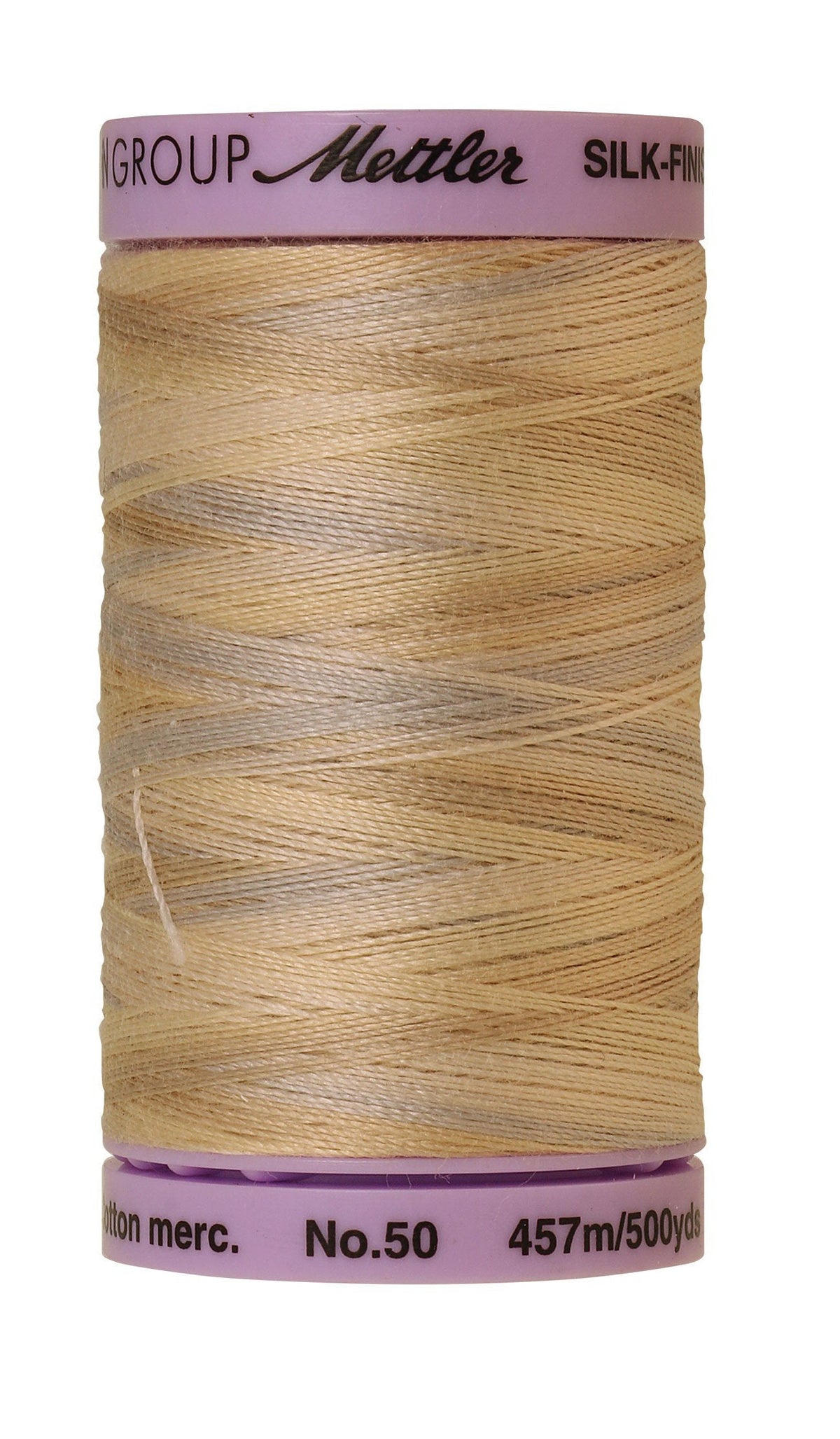 Fil de coton Mettler Silk-Finish 50 wt, panaché, 500 yd/457 m, tons nacrés