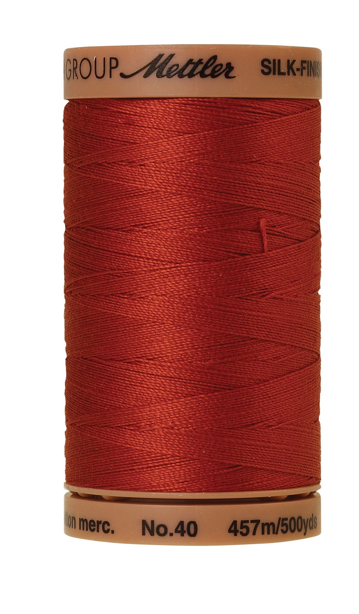 Mettler Silk-Finish 40wt Solid Cotton Thread 500yd/457M Brick