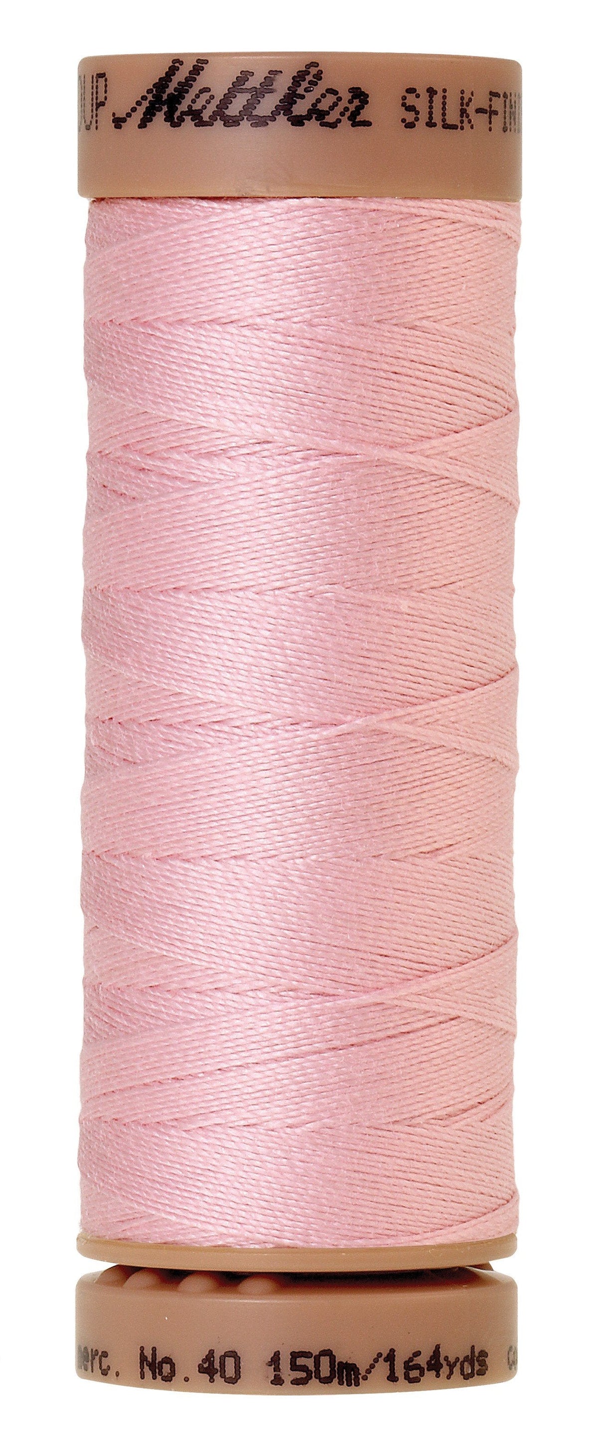 Fil de coton Mettler Silk-Finish 40wt, uni, 150m (164yd), Rose Parfait