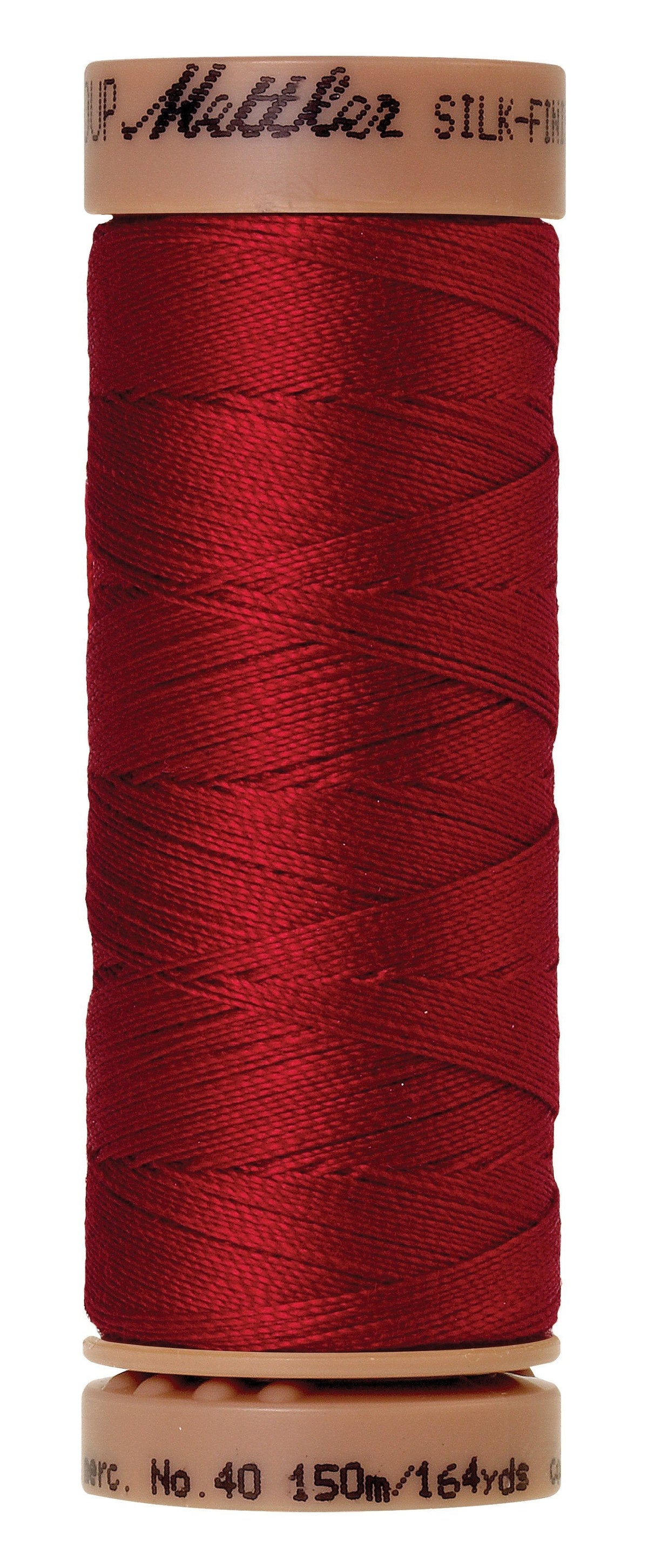 Mettler Fil de coton uni Silk-Finish 40wt 150 m (164 verges) Rouge Campagne