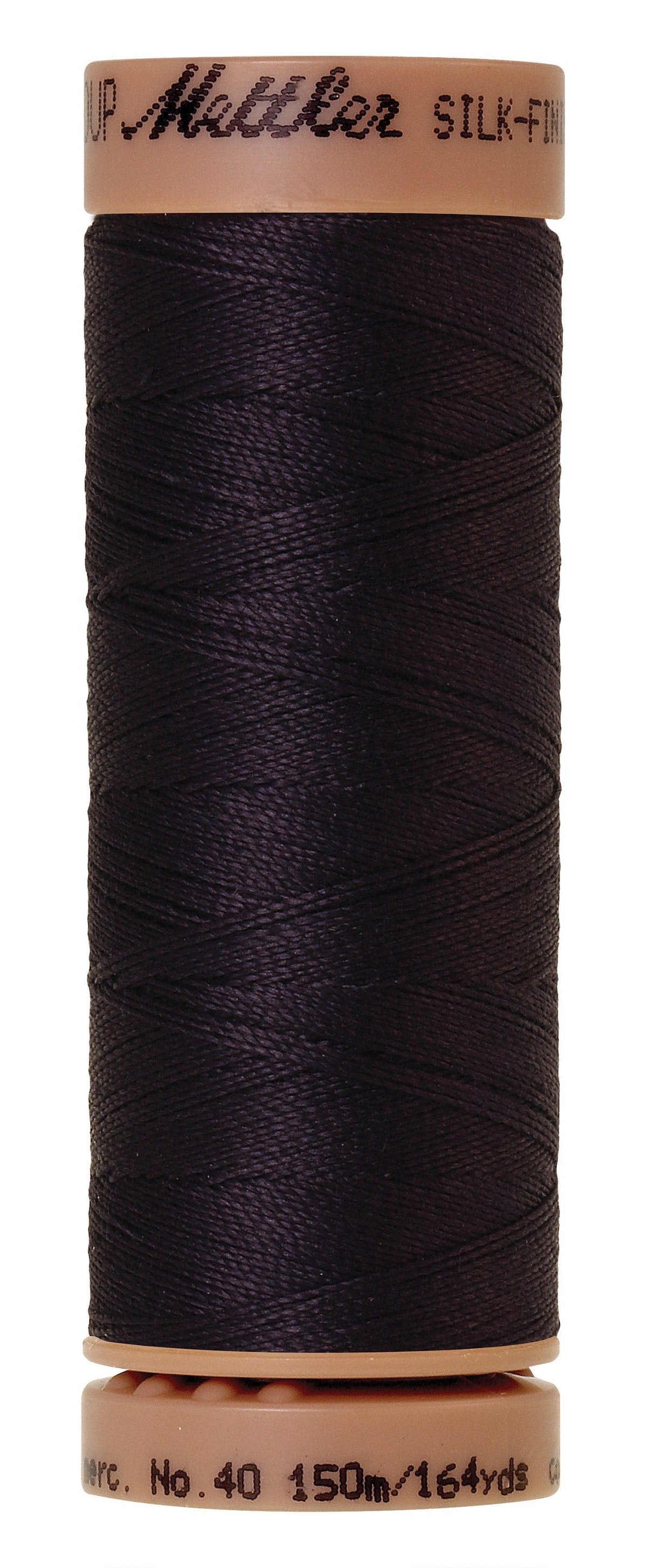 Mettler Fil de coton uni Silk-Finish 40wt 150 m (164 verges) Bleu Soir