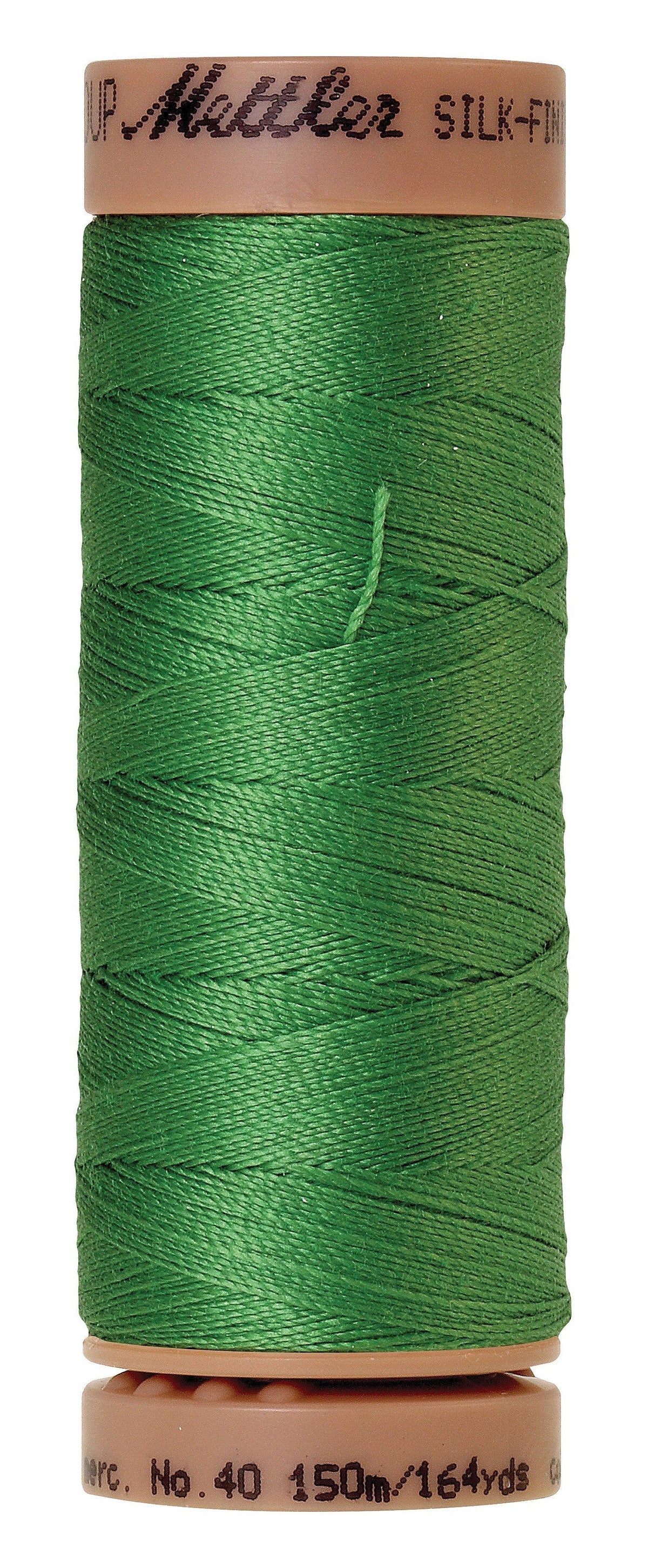 Mettler Silk-Finish 40wt Solid Cotton Thread 164yd/150M Vibrant Green