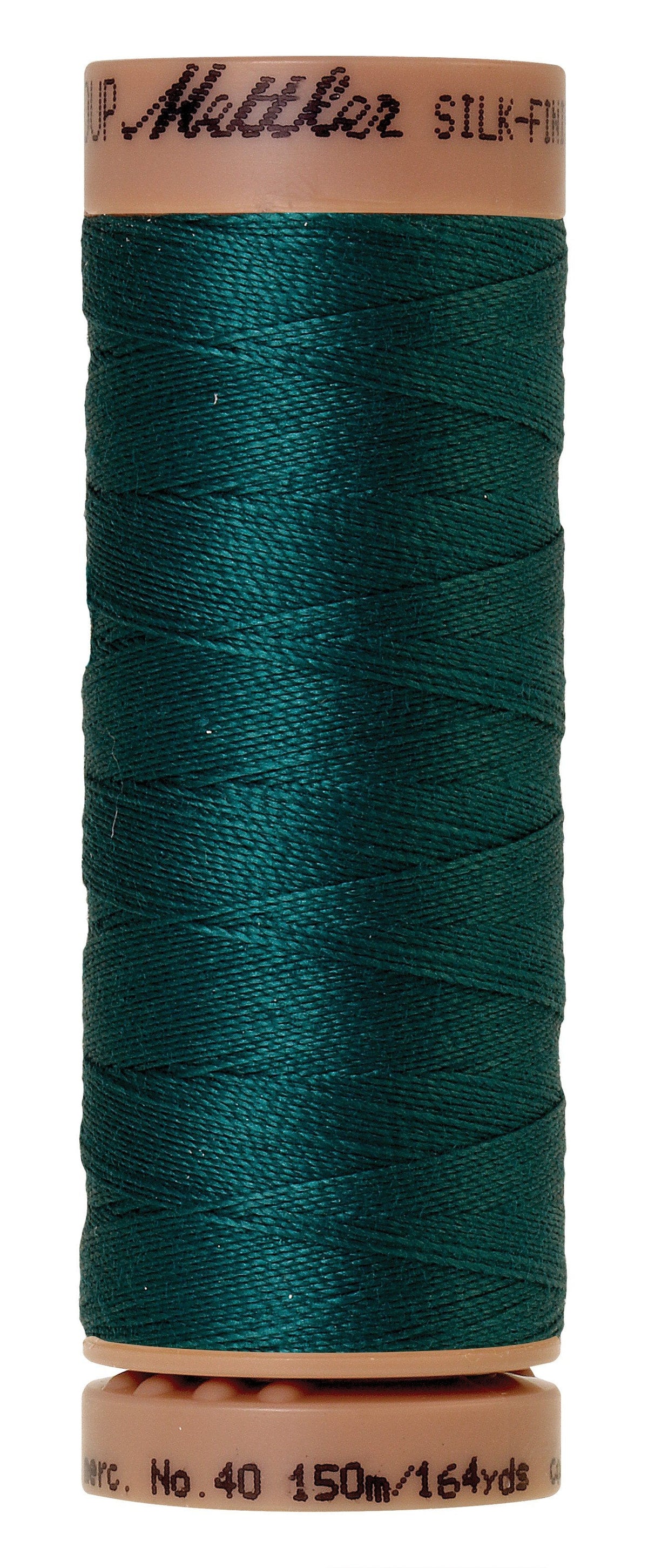 Fil de coton solide 40wt Mettler Silk-Finish 150 m Tidepool