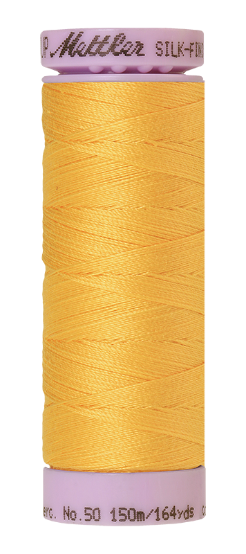 Fil de coton mercerisé Mettler Silk-finish 50wt, 164 verges/150 m, coloris Summersun