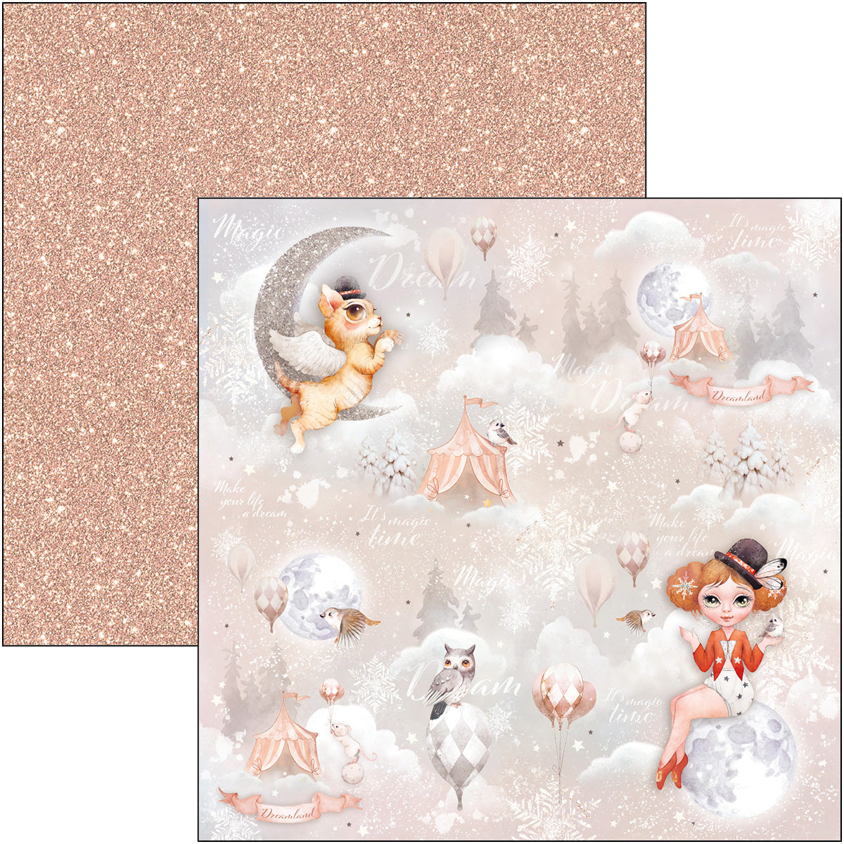 Bloc de papier Dreamland 8x8 12 feuilles/paquet