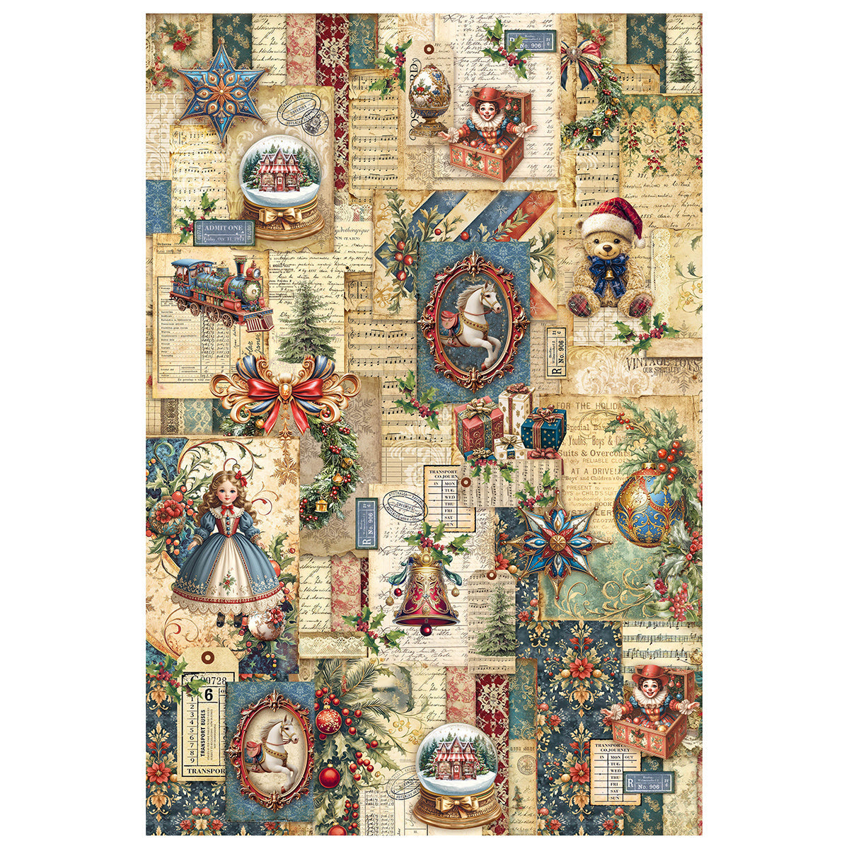 Papier de riz A4 ASSORTI 4/paquet Boutique de jouets