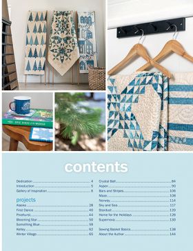 Une saison en bleu - 16 motifs de courtepointe et une cabane confortable pleine d'inspiration