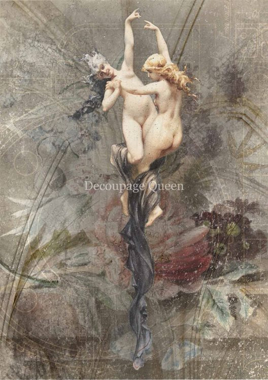 Dainty and the Queen - Les Deux Grâces Papier de Riz A4 - 5 Feuilles
