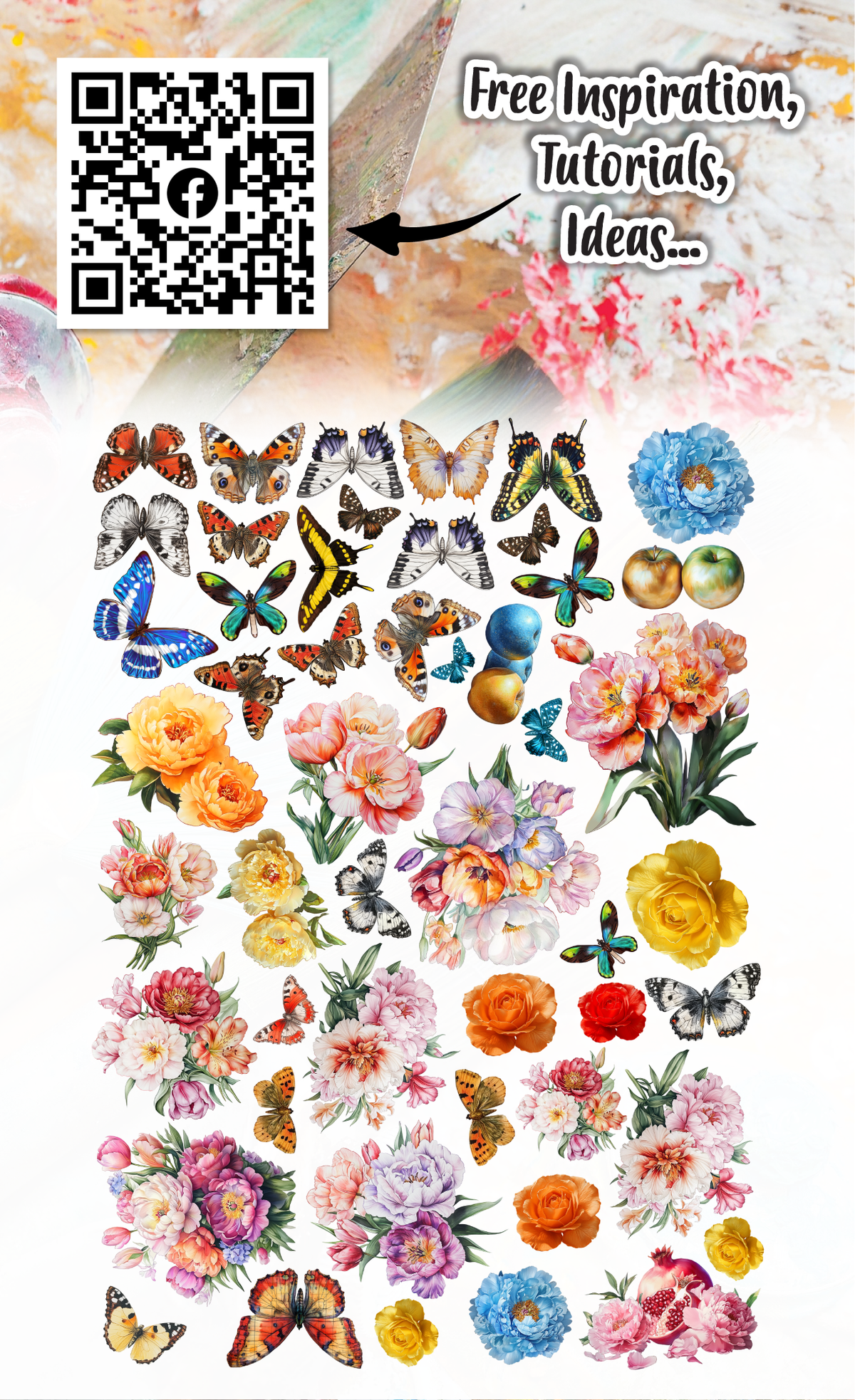 AALL and Create - Éléments découpés A6 - Sorbet Petals